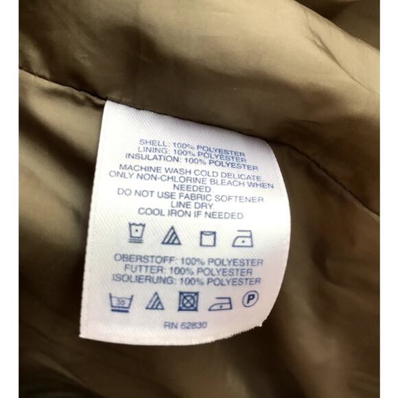 Lands End Olive Green Quilted Jacket Perfect for Fall size M - Picture 5 of 11